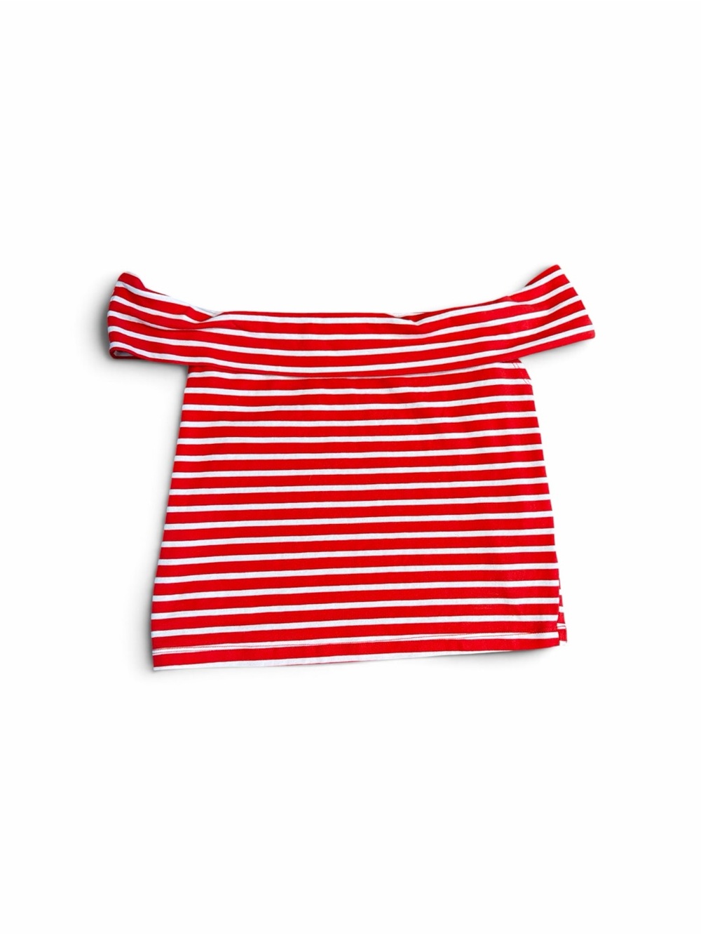 wild fable Red & White Striped Off-Shoulder Tank Top size medium